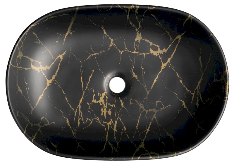 CALEO keramické umyvadlo na desku, 60x42cm, portoro mramor CA590PT